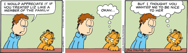 Garfield comics 10-07-2010 