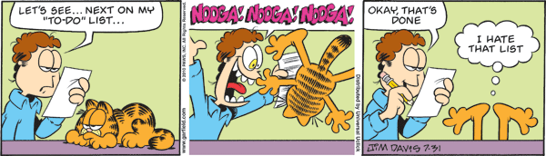 Garfield comics 31-07-2010 